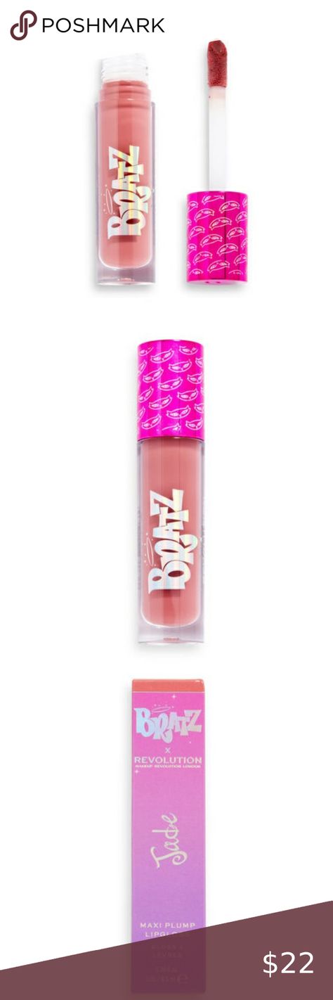 NIB Bratz Maxi Plump Lipgloss in Jade Makeup Revolution, Sephora, Lip Gloss, Jade, Makeup, Make Up