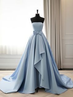 Prom Dress Inspiration Blue, Light Blue Gowns Elegant, Matching Prom Outfits, Light Blue Gown, Met Gala Dresses, Stunning Prom Dresses, Pink Evening Dress, Classy Wedding Dress, Indian Dresses Traditional