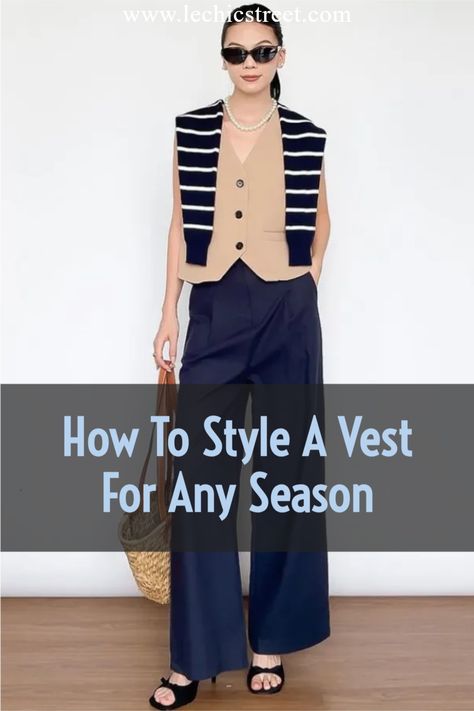 vest style, waistcoat, spring outfits, spring aesthetic fashion, summer outfits, spring outfit, fall outfit Waterfall Vest Outfit, Work Outfits With Vests For Women, Styling Long Vest Outfit Ideas, Vest Shirt Outfits For Women, Fitted Vest Outfits For Women, Office Vest Outfits For Women, Tuxedo Vest Outfit Women, How To Wear Vests Women, What To Wear For Movie Date Outfit Ideas