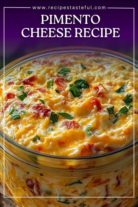 This Pimento Cheese Recipe is a delicious blend of creamy cheeses and zesty spices, perfect as a spread or dip for any occasion. Warm Pimento Cheese Dip, Baked Pimento Cheese Dip, Hot Pimento Cheese Dip Recipe, Pimento Cheese Recipe Pioneer Woman, Pimento Cheese Ball, Pimento Cheese Dip Recipe, Pimento Cheese Recipe, Crackers Appetizers, Pimento Cheese Dip