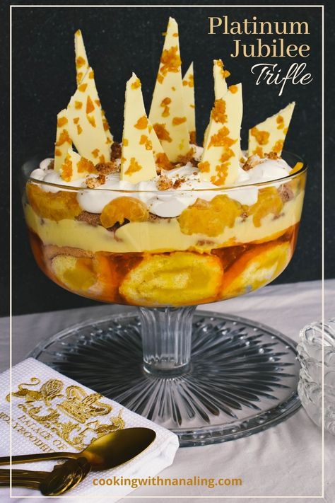 The Queen's Platinum Jubilee Trifle Jubilee Trifle, Australian Recipes, Trifle Desserts, Trifle Recipe, Australian Food, Platinum Jubilee, Trifle, Classic Food, Christmas Recipes