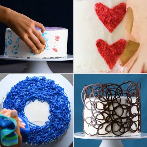 7 quick and easy cake upgrades that steal the show! 🌟🎉🤗 | 7 quick and easy cake upgrades that steal the show! 🌟🎉🤗 Recipes and full instructions directly to your inbox: http://snip.ly/ejubw9 Instagram: @SoYummy... | By So Yummy | Facebook Metdaan Cakes, Jello Pretzel Salad, Decorator Frosting, Fresh Groceries, Wafer Cookies, So Yummy, Cute Cookies, Fancy Cakes, Hard Candy