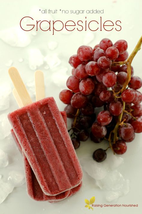 Grape Popsicles, Frozen Deserts, Benefits Of Organic Food, Resep Salad, Homemade Popsicles, Fat Loss Foods, Ice Cream Popsicles, All Fruits, Popsicle Recipes