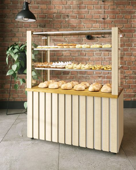 Bakery Display Ideas, Portable Outdoor Bar, Bakery Stand, Cake Shop Design, Pastry Stand, Bakery Display Case, Pastry Display, Bakery Store, Bakery Design Interior