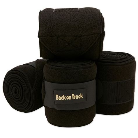 Back on Track Polo Wraps - Pack of 4 Track Black, Horse Polo, Equine Nutrition, Leg Wraps, Polo Wraps, Horse Supplements, Polo Horse, Best Wraps, Horse Boots