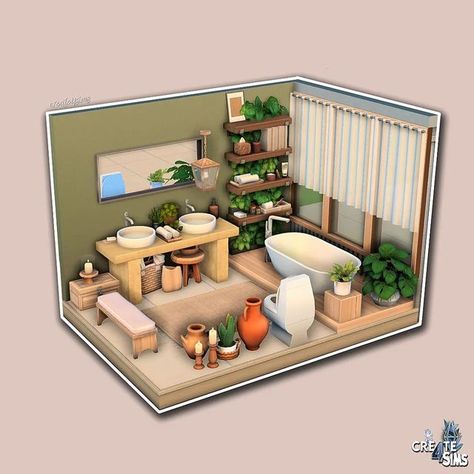 Maxis Match Sims 4 Cc Bathroom, Sims 4 Bathroom, Sims Rooms, Sims 4 Rooms, Sims 4 Build Ideas, Cozy Bathroom, Sims 4 House Building, Sims 4 House Plans, Sims Inspiration