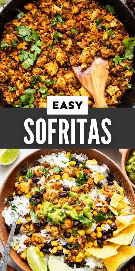 Try this copycat Sofritas recipe, and you won’t need to go back to Chipotle! Crisped tofu crumbles are tossed in a smoky and flavorful sauce made with roasted peppers, chipotles, adobo sauce, and Mexican spices. This plant-based protein is great in burrito bowls, burritos, and even tacos! Sofritas Chipotle Recipe, Chipotle Pepper In Adobo Sauce Recipes, Sofritas Recipe, Tofu Crumbles, Chipotle Sofritas, Chipotle Adobo, Grilled Corn Salsa, Easy Steak Fajitas, Chipotle Recipes