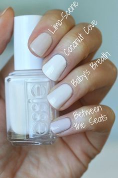 Different Nail Colors, White Manicure, Milky Nails, Wedding Nail, White Nail Art, Nail Art Wedding, Essie Nail Polish, Nail Health, Essie Nail