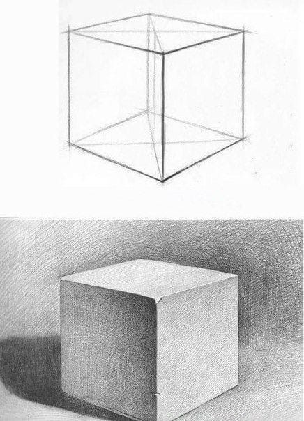 Pencil Shading Techniques, Geometric Shapes Drawing, Pencil Drawing Ideas, Shadow Drawing, Perspective Drawing Architecture, Geometric Shapes Art, Geometrical Shapes, Art Basics, Object Drawing