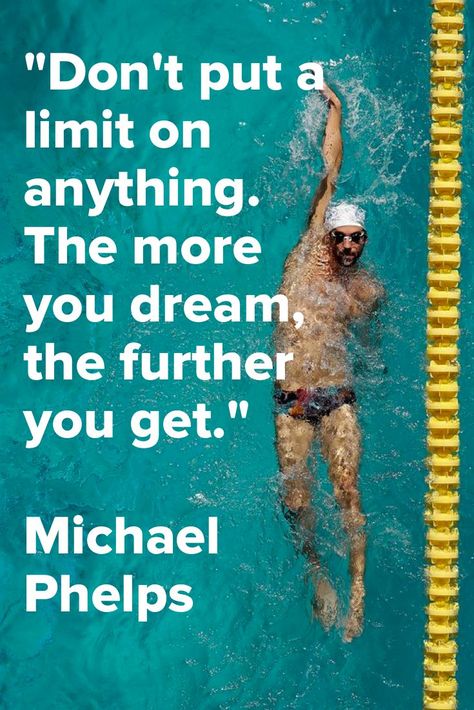 MOST INSPIRING QUOTES FROM OLYMPICS ATHLETES http://itz-my.com A Quote, The Universe, A Man, Universe, Swimming, Pool, Money, Water, Quotes