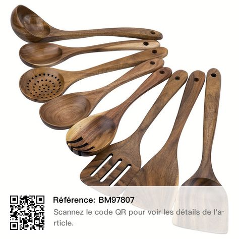 Wooden Cooking Utensils Set, Wooden Utensils Set, Wood Kitchen Utensils, Wooden Cooking Utensils, Kitchen Utensils Set, Cabin Kitchen, Wooden Kitchen Utensils, Kitchen Tool Set, Natural Teak Wood