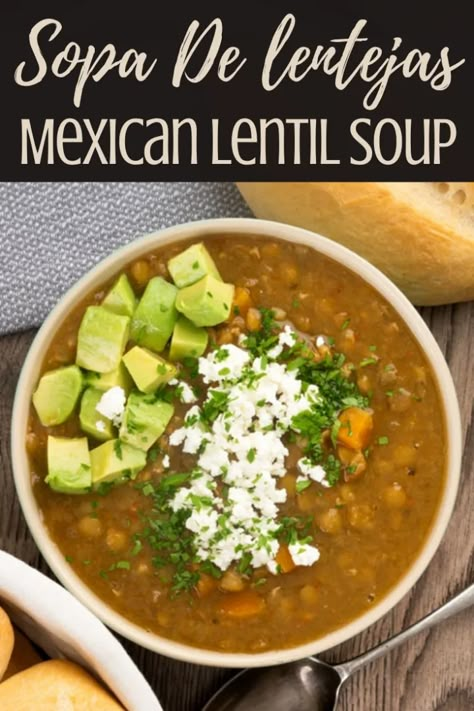 Mexican Lentil Soup Recipe, Mexican Dip, Mexican Soup Recipes, Lentil Soup Recipe, Mexican Soup, Indian Curries, Lentil Soup Recipes, Lentil Recipes, Trending Recipes