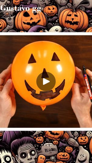 3.2M views · 50K reactions | 🎈 ¡HALLOWEEN CREATIVO al MÁXIMO! 🎃💀 Descubre las MEJORES ideas para decorar y asustar | Gustavo gg Creepy Food, Water Bottle Flowers, Halloween Balloon, Balloon Crafts, Halloween Balloons, Halloween 1, Halloween Ornaments, Kids Ornaments, Hallows Eve