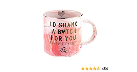 Amazon.com: Best Friend Birthday Gifts for Women - Funny Friendship Gift for Bestfriend, Besties, BFF, Sister, Boss Woman, Big Sis, Sorority - I'd Shank A Girl For You - Cute Pink Marble Mug, 11.5oz Coffee Cup : Home & Kitchen Psychology Gifts, Pink Coffee Mug, Women Boss, Boss Mom, Pink Coffee Mugs, White Coffee Cups, Keep Talking, Friendship Humor, Pink Coffee