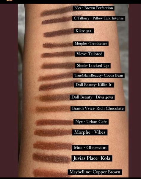 Lip liners for brown skin women Best Lip Liners, Nyx Lip Liner, Mac Lip Liner, Makeup For Black Skin, Lip Makeup Tutorial, Lip Liners, Brown Skin Makeup, Makeup Help, Makeup Swatches