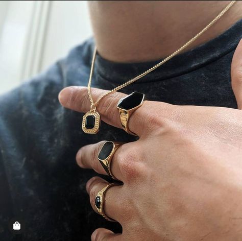 Signature Necklace, Mens Rings Fashion, Jewelry Photoshoot, Mens Gold Jewelry, Bold Rings, Gold Chains For Men, Mens Gold Bracelets, Rings Gold, Jewellery Store