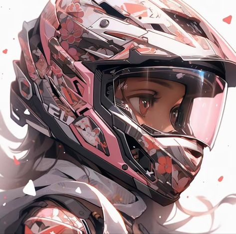 Anime Biker Woman, Bikers Photography, Motorcycle Icon, Female Racers, Anime Motorcycle, Motorbike Art, Biker Photography, Anime Woman, Bike Drawing