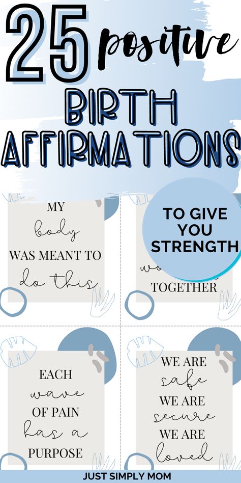 Labor and delivery can be tough so having a set of printable birth affirmations can make this natural experience, a positive one Labor And Delivery Affirmations Natural Birth, Positive Birthing Affirmations, Quotes For Labor And Delivery, Natural Labor Affirmations, Labor And Delivery Positive Affirmations, Printable Birth Affirmations, Birthing Affirmations Natural, Unmedicated Birth Affirmations, Positive Labor Affirmations