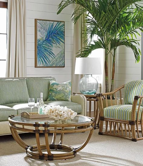 Caribbean Interior Design Modern, Tommy Bahama Home Decor, Bahama Decor Interior Design, Island Style Home Decor, Tommy Bahama Interior Design, Tropical Beach Living Room, Coastal Tropical Decor, Bamboo Living Room Decor, Tommy Bahama Decor Living Rooms