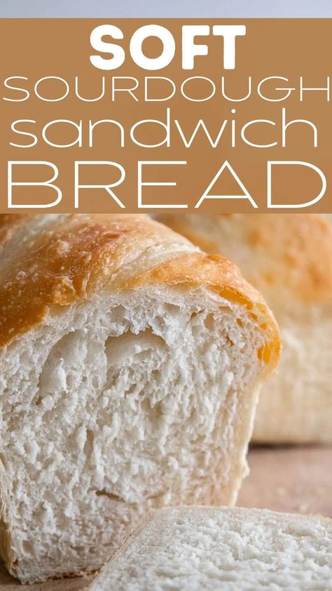 Sandwhich Bread, Soft Sourdough Bread, Sourdough Sandwich Bread Recipe, Sourdough Sandwich Bread, Sandwich Bread Recipe, Easy Sandwich, Whole Wheat Sourdough, Sourdough Bread Sandwiches, Sourdough Starter Discard Recipe