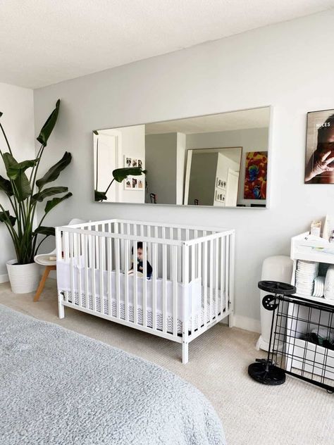 Tips For Living With A Baby In One Bedroom - Erin's Inside Job Crib Liners, Nursery Baby Room, Mini Crib, Inside Job, Sleeping Through The Night, Letting Go Of Him, Space Planning, Having A Baby, One Bedroom