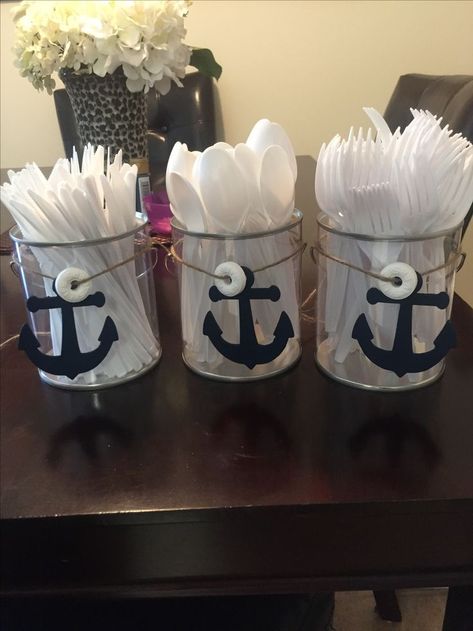 Navy Chief Party Decorations, Lighthouse Party Theme, Navy Commissioning Party, Navy Farewell Party Ideas, Yacht Rock Party Decor, Navy Retirement Party Ideas, Beach Organization, Navy Party Themes, Cruise Theme Parties