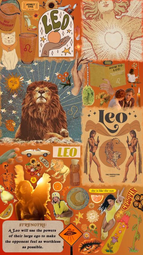 astrology series part five with leo 🦁 #leo #leoaesthetic #astrology #leosun #leosign #astrologyaesthetic #aesthetic #zodiac #zodiacsigns #orange #70s Leo Aesthetic Zodiac, Leo Wallpaper Aesthetic, Leo Zodiac Aesthetic, Leo Wallpaper, Leo Aesthetic, Zodiac Aesthetic, Aesthetic Zodiac, Leo Star Sign, Leo Star