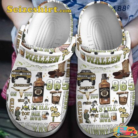 Morgan Wallen Music, Crocs Crocband, Crocs Clogs, Morgan Wallen, Gardening Outfit, Walking On Clouds, Unique Prints, Shoes Comfortable, Music Fans