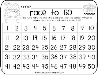 Little Warriors: The 50th Day of Kindergarten! pattern and race to 50 freebie December Themes, 100 Días De Clases, Number Sense Kindergarten, Math Number Sense, Fall Kindergarten, Fall Semester, School Celebration, Kindergarten Class, Math Numbers