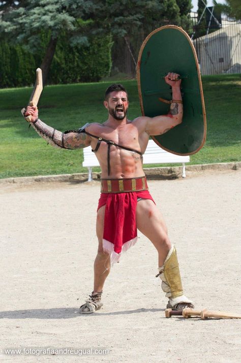 Man Action Pose Reference, Greek God Poses, Martial Arts Photography, Roman Gladiators, Greek Soldier, Victory Pose, Action Pose Reference, Anatomy Poses, Roman Soldiers