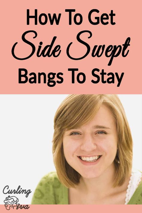 How to Get Side Swept Bangs to Stay – Curling Diva How To Blow Dry Side Swept Bangs, How To Style Side Swept Bangs, How To Blow Dry Bangs, Diy Side Swept Bangs, Braid Bangs, Men Undercut, Short Side Bangs, Swoop Bangs, Growing Out Bangs