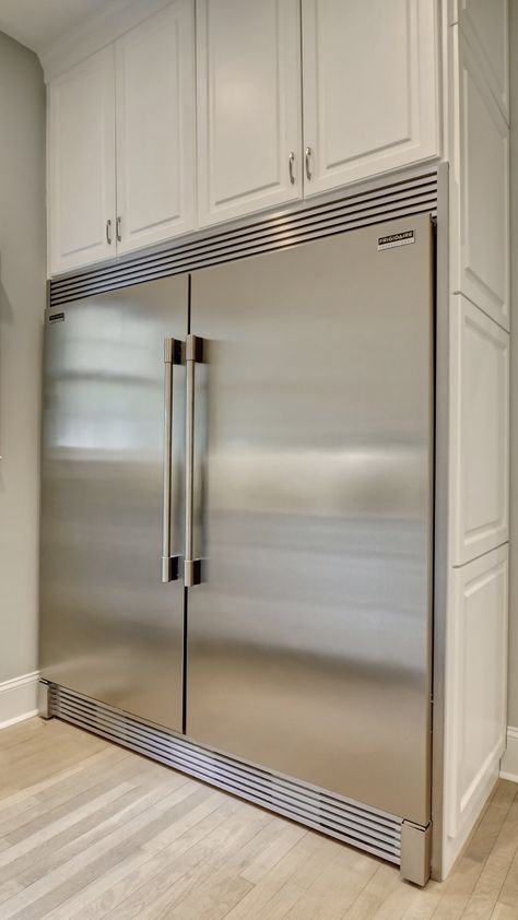 Butlers Pantry Refrigerator, Large Pantry Walk In With Fridge, Commercial Grade Kitchen, Big Frigerator Kitchen, Commercial Refrigerator For Home Kitchen, Commercial Refrigerator And Freezer, Butlers Pantry With Sink And Fridge, Huge Kitchen Fridge, Big Butlers Pantry