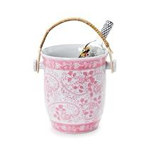 Wine Chiller Bucket, Chinoiserie Patterns, Pink Chinoiserie, Elegant Entertaining, Beverage Tub, Wine Bucket, Cane Handles, Champagne Buckets, Linen Spray