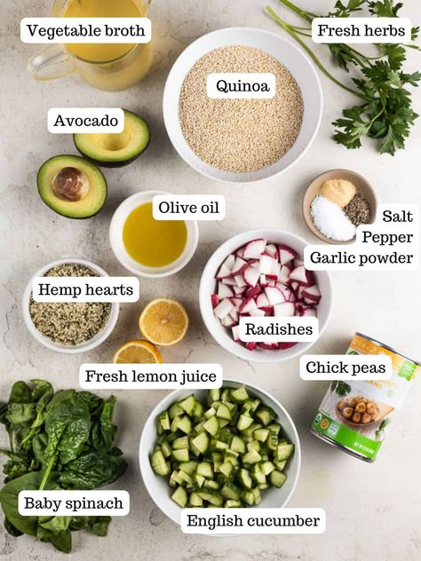 High Protein Quinoa Salad - The Sugar And Salt Co. High Protein Salad Ideas, High Protein Vegan Salad Recipes, High Protein Cucumber Salad, High Protein Bean Salad, Salad Recipes High Protein, Fall Quinoa, High Protein Salad, Quinoa Recipes Breakfast, High Protein Salads