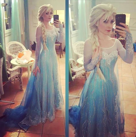 New Elsa is doooone! ❄️ #disney #frozen #elsa #princess #cosplay #costume #queen #ice Diy Elsa Costume For Women, Elsa Costume Women, Frozen Hairstyles, Elsa Halloween, Elsa Halloween Costume, Elsa Braid, Elsa Outfit, Frozen Costumes, Frozen Costume Adult