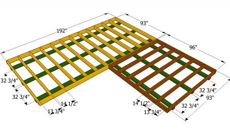 Building the floor frame for a L-shaped shed 8x10 Shed, Work Shop Building, Shed Frame, Lean To Shed Plans, Workshop Shed, Diy Storage Shed, Shed Floor, Free Shed Plans, Lean To Shed