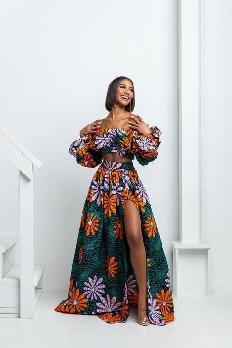 African Kitenge Designs For Ladies, African Dresses For Teens, Kitenge Designs For Young Ladies, Kitenge Dress Designs, Chitenge Dresses, Chitenge Outfits, Kitenge Designs, African Print Maxi Skirt, Fancy Frocks