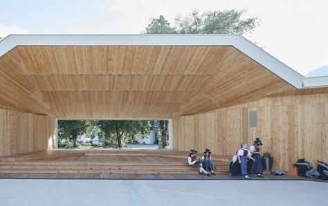 Music pavilion - Bandstand Bramberg Music Pavilion, Ideas Jardin, Outdoor Stage, Sea Ranch, Outdoor Events, Wood Construction, Modern Wood, Modern Architecture, Tent