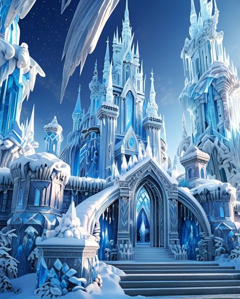 Ice Castles, Fantasy Homes, Generative Art, Insta Art, Fantasy Landscape, Castle, Digital Art, Illustration Art, Drawings