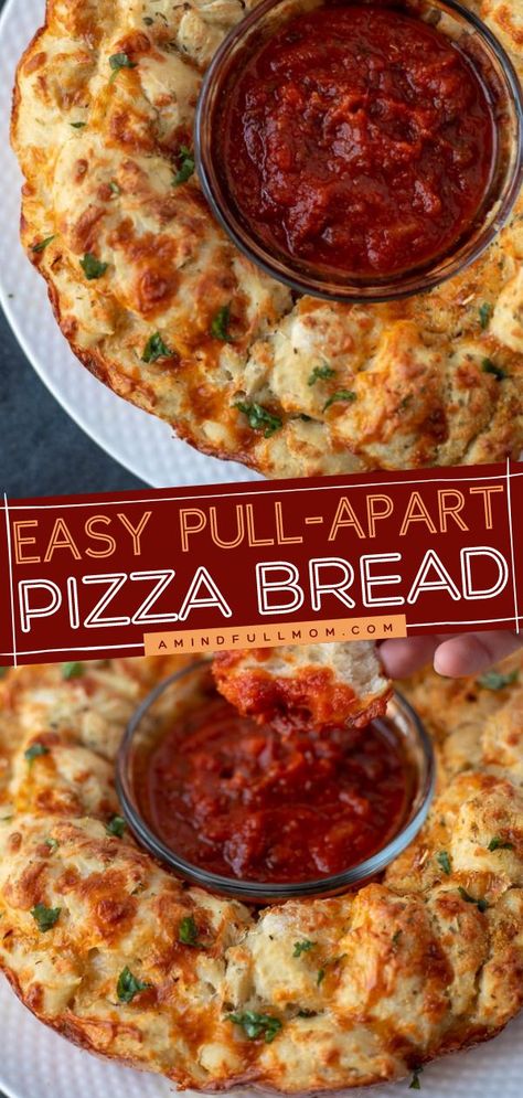 Pull Apart Recipes, Savory Monkey Bread, Pizza Monkey Bread, Lunch Sandwiches, Pull Apart Pizza, Pull Apart Pizza Bread, Pizza Bread Recipe, Cheesy Appetizer, Mom Recipes