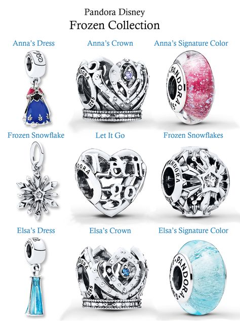 Pandora Disney, Frozen Collection Pandora Charms Disney Princess, Disney Pandora Bracelet Ideas, Pandora Disney Charms, Pandora Princess, Disney Pandora Bracelet, Disney Engagement Rings, Pandora Charms Disney, Pandora Inspiration, Pandora Bracelet Designs