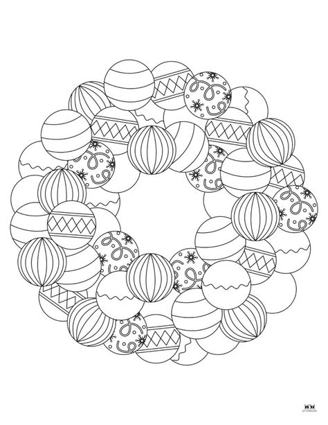 Get your kids into the festive Christmas season with these FREE printable Christmas wreath coloring pages. Choose from 25 unique pages. Print from home! Vintage Christmas Coloring Pages Free Printable, Disney Christmas Colouring Pages, Christmas Colouring Pages For Adults, Christmas Wreath Coloring Pages, Wreath Coloring Pages, Christmas Coloring Pages Free Printable, Christmas Ornament Coloring Page, Watercolor Christmas Cards Diy, Merry Christmas Coloring Pages