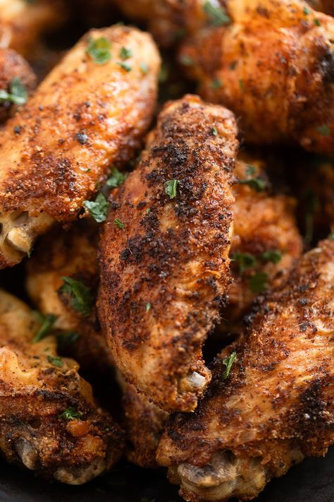 Irresistible, crispy cornstarch chicken wings - a crowd favorite, perfectly seasoned and baked to perfection. #whereismyspoon #cornstarchwings #cornstarchchickenwings #chickenwingrecipe #chickenwingappetizer #bakedchickenwings #crispywings #bakedwings #crispybakedwings #superbowlwings #gamedaywings Cornstarch Chicken Wings, Cornstarch Chicken, Oven Roasted Chicken Wings, Oven Fried Chicken Wings, Chicken Wings Crispy, Make Chicken Wings, Crispy Fried Chicken Wings, Wings Crispy, Oven Chicken Wings