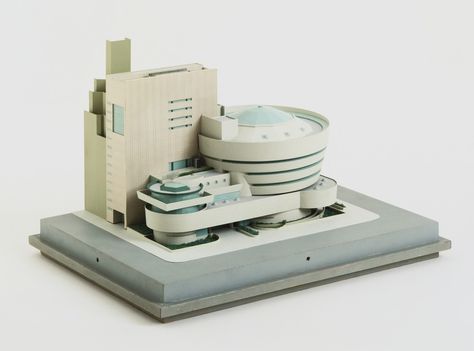 Scale model 1/16" = 1' | Gwathmey Siegel & Associates  Addition to Solomon R. Guggenheim Museum, New York NY (1984-92) | MoMA Charles Gwathmey, Guggenheim Museum New York, Museum New York, Architectural Presentation, Philip Johnson, Guggenheim Museum, Frank Lloyd, Frank Lloyd Wright, Lloyd Wright