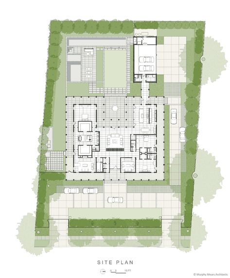 Villa Layout, Architecture Work, Luxury Floor Plans, Location Plan, Villa Style, Courtyard House Plans, Garage Apartment, Portfolio Ideas, Courtyard House