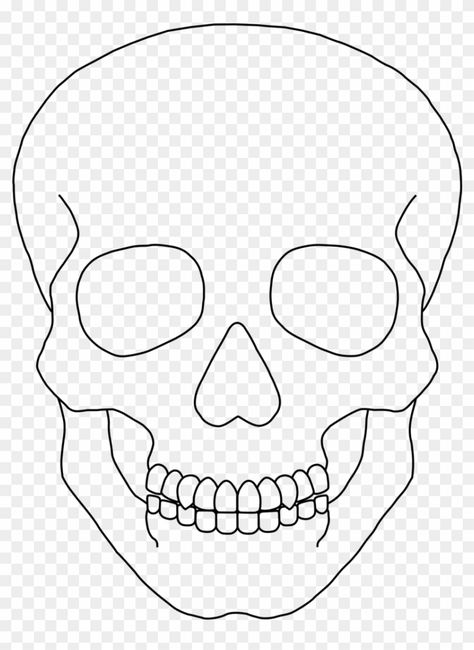 Halloween Skull Printables Free, Skull Patterns Templates, Sugar Skull Template Free Printable, Simple Sugar Skull Tattoo, Skull Tutorial Drawing, Skull Template Printables, Stained Glass Skull Patterns, Skeleton Head Template, Face Skull Tattoo