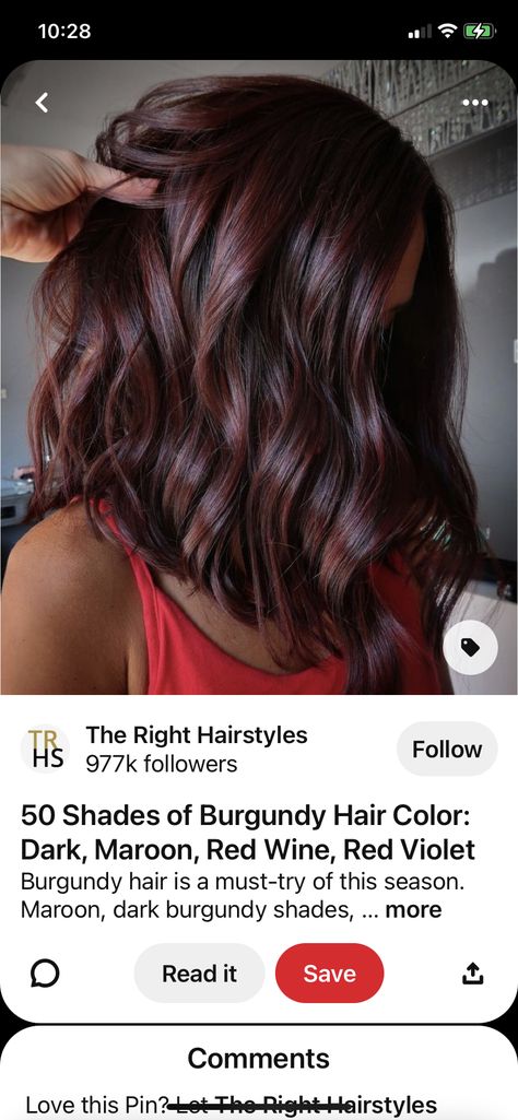 Short Dark Brown Hair With Auburn Highlights, Mom Hair Color Ideas Dark, Medium Burgundy Brown Hair, Hair Color For Deep Autumn Skin Tone, Chocolate Cherry Balayage, Coca Cola Hair Color, Cherry Coke Hair Color Brown, Cherry Cola Highlights, Brunette Hair With Red Undertones