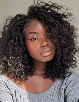 Fabulous shoulder length hairstyles to try out. - Stylish Naija Black Women Mid Length Hairstyles, Natural Looking Crochet Hairstyles, Shoulder Length Sew In, Ghana Braids Hairstyles, Shoulder Length Hairstyles, Stylish Naija, Curly Weave Hairstyles, Ghana Braids, Curly Weaves