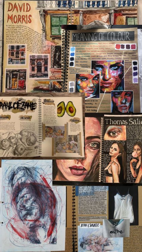 A Level Art Sketchbook Research Page, Gcse Artist Analysis Page, Gcse Art Final Piece Ideas Sketchbook Pages, Art Portfolio Sketchbooks, Gcse Art Aged 2023, Alevel Graphics Sketchbook, Art A Level Aesthetic, Moodboard A Level Art, Igcse Portfolio Art