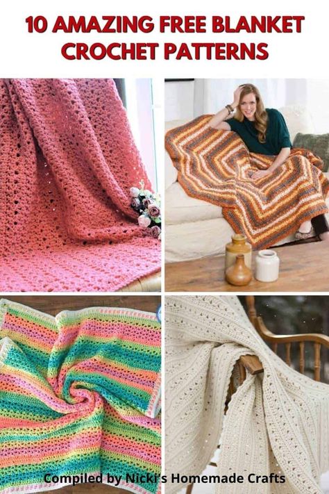 This amazing collection has 10 Free Crochet Blanket Patterns all using Red Heart Super Saver Yarn. Free Crochet Patterns For Afghans, Quick Crochet Afghan, Heart Blanket Crochet Pattern, Red Heart Crochet Patterns, Quick Crochet Blanket, Free Crochet Blanket Patterns, Afghan Crochet Patterns Easy, Crochet Washcloth Pattern, One Skein Crochet